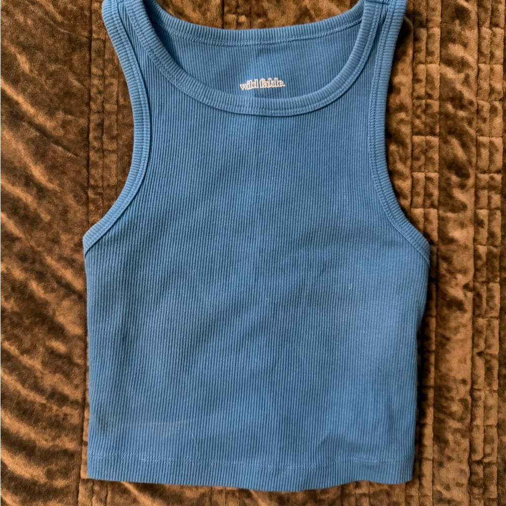 SOLD wild fable Blue Ribbed Tank